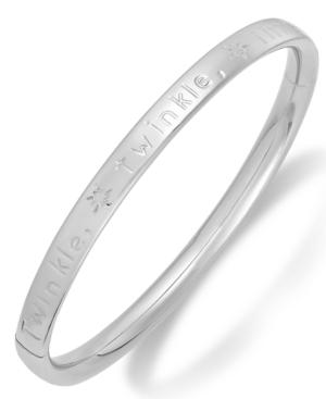 Children's Twinkle, Twinkle, Little Star Hinge Bangle Bracelet In Sterling Silver
