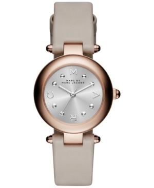 Marc By Marc Jacobs Women's Dotty Gray Leather Strap Watch 26mm Mj1413