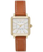 Marc Jacobs Women's Vic Brown Leather Strap Watch 30x30mm