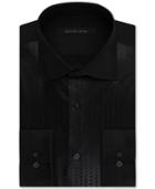 Sean John Men's Classic/regular Fit Black Print Dress Shirt
