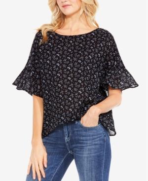 Two By Vince Camuto Printed Bell-sleeve Blouse