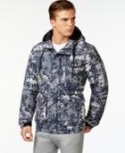 Versace Jeans Hooded Graphic-print Logo Puffer Coat