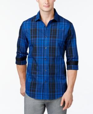 Alfani Red Mora Plaid Long-sleeve Shirt, Only At Macy's