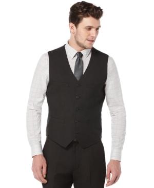 Perry Ellis Four-pocket Checked Vest