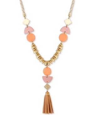 Lucky Brand Leather Statement Necklace