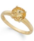 Victoria Townsend 18k Gold Over Sterling Silver Ring, Citrine November Birthstone Ring (1-1/3 Ct. T.w.)