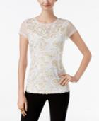 Inc International Concepts Embroidered Illusion Top, Only At Macy's