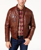 Bs By Blake Shelton Men's Leather Bomber Jacket