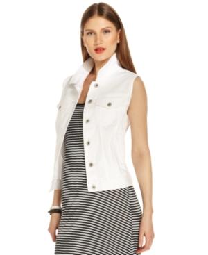Two By Vince Camuto Jacket, White Denim Vest