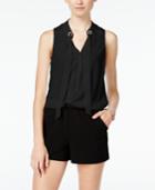 Bcx Juniors' Colorblocked Tie-neck Romper