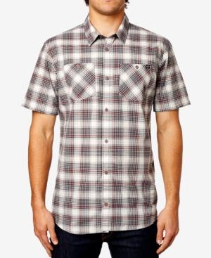 Fox Men's Short-sleeve Plaid-print Shirt