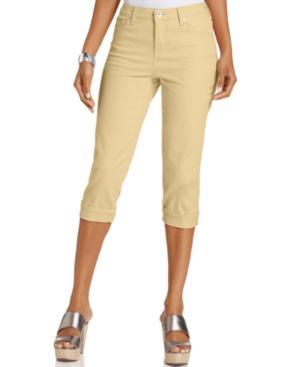 Style & Co. Tummy-control Cuffed Capri Jeans