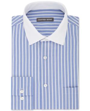 Geoffrey Beene Men's Classic Fit Wrinkle Free Aloe Performance Stripe Dress Shirt
