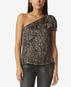 Avec Les Filles Leopard-print One-shoulder Top