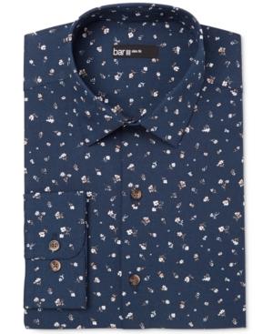 Bar Iii Men's Slim-fit Midnight Floral Dress Shirt, Only At Macy's