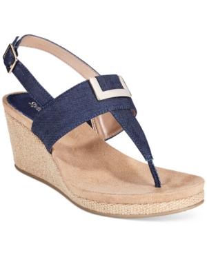 Style & Co. Maryana Platform Slingback Wedge Thong Sandals Women's Shoes