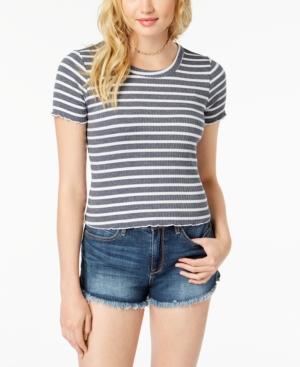 American Rag Juniors' Printed Crochet-back Top, Created For Macy's