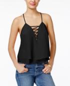 Guess Zahara Lace-up Layered Top