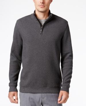 Tasso Elba Men's Honeycomb Textured Quarter-zip Sweater, Only At Macy's