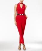 Material Girl Juniors' Belted Choker Jumpsuit, Only At Macy's