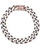Sutton By Rhona Sutton Men's Copper Ip-plated Stainless Steel Chain Bracelet