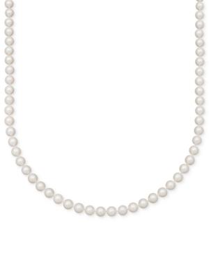 "belle De Mer Pearl Necklace, 16"" 14k Gold A+ Cultured Freshwater Pearl Strand (7-1/2-8mm)"