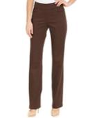 Lee Platinum Pull-on Bootcut-leg Twill Pants, Coffee Wash