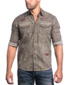 Affliction Men's Cold Fire Embroidered Graphic-print Long-sleeve Shirt