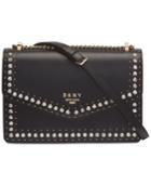 Dkny Whitney Leather Studded Flap Shoulder Bag, Created For Macy's