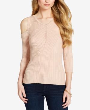 Jessica Simpson Juniors' Cold-shoulder Ribbed Sweater