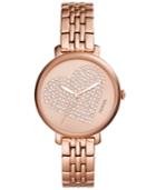 Fossil Women's Jacqueline Rose Gold-tone Stainless Steel Bracelet Watch 36mm