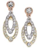 Charter Club Tri-tone Crystal Drop Earrings, Only At Macy's