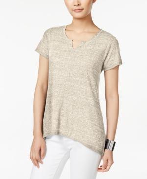 Style & Co Ribbed High-low T-shirt, Only At Macy's
