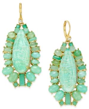 Kate Spade New York Gold-tone Aqua Stone Drop Earrings