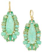 Kate Spade New York Gold-tone Aqua Stone Drop Earrings