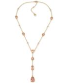 Carolee Gold-tone Pink Stone Y-neck Necklace