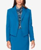 Tahari Asl Petite Wing-collar Seamed Jacket