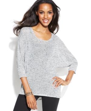 Alfani Dolman-sleeve Marled Sweater