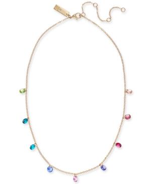 I.n.c. Gold-tone Stone Dangle Collar Necklace, 16 + 3 Extender, Created For Macy's
