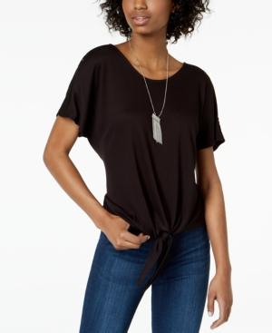 Bcx Juniors' Crisscross Tie-front T-shirt