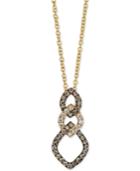 Le Vian Chocolatier Diamond Interlocking Ring 18 Pendant Necklace (1/4 Ct. T.w.) In 14k Gold