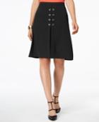 Ny Collection Lace-up Grommet-embellished Skirt