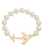 Charter Club Gold-tone Imitation Pearl Anchor Clasp Bracelet, Only At Macy's