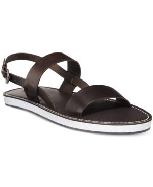 Armani Jeans Men's Double Strap Leather Sandals Men's Shoes