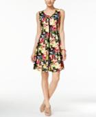 Ny Collection Printed Panel A-line Dress