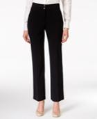 Jm Collection Double-button Straight-leg Pants, Only At Macy's