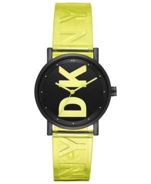 Dkny Women's Soho Satellite Yellow Polyurethane Strap Watch 34mm