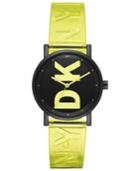 Dkny Women's Soho Satellite Yellow Polyurethane Strap Watch 34mm