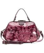 Patricia Nash Gracchi Metallic Embossed Leather Satchel, Created For Macy's