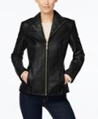 Cole Haan Signature Plus Size Leather Jacket
